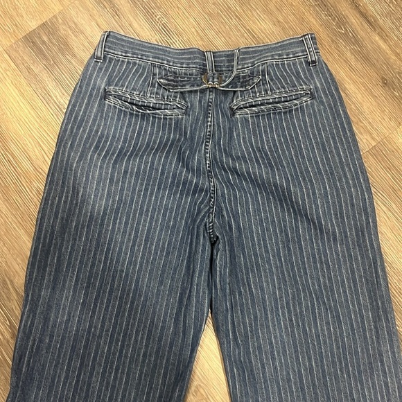 Madewell the perfect vintage wide leg jean pinstripe trouser pleated size 29 - Picture 7 of 10